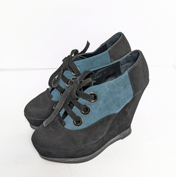 Edmundo Castillo two tone suede wedges - Picture 16 of 16